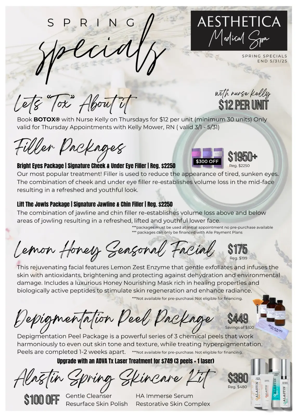 Aesthetica Medical Spa Specials New in Kalispell MT