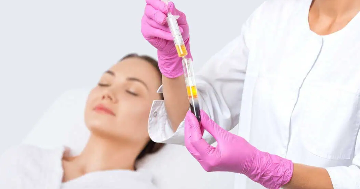 An aesthetics professional holds syringes of PRP Derma Gel for a patient in Kalispell, MT